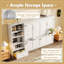 Grand lit escamotable avec rangement, tablette et tiroir réglables - Lit escamotable mural compact pour petites pièces, blanc-1302101911