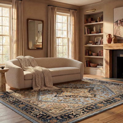 Fleta Oriental Handmade Tufted Wool Area Rug