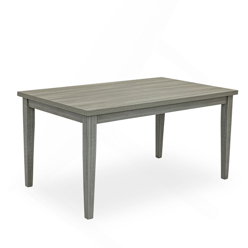 Table de salle à manger de forme rectangulaire de couleur grise en bois
