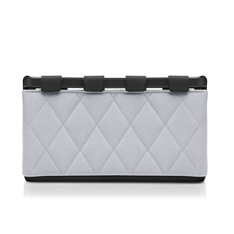 Reisenthel Recycled Polyester Fabric Decorative Bin,  Light gray rhombus frame