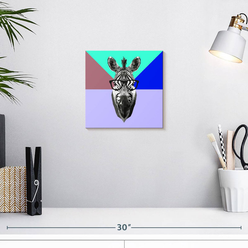 Crowle Party Zebra In Glasses, 10" H x 10" W