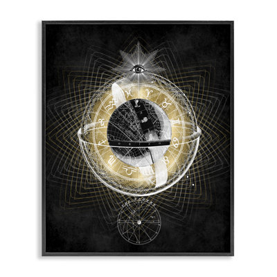  Zodiac Symbols on Fractal Framed Giclee Art by Oliver Jeffries