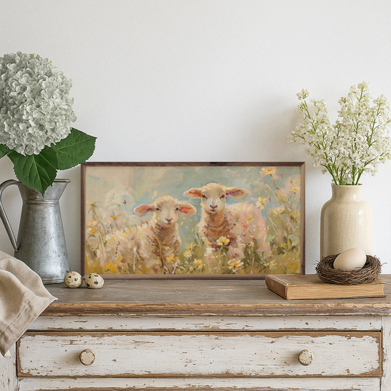 Spring Lambs par Design Studio, H 8 po x l 16 po