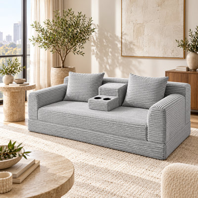 Upholstered 72 " Chenille Sofa