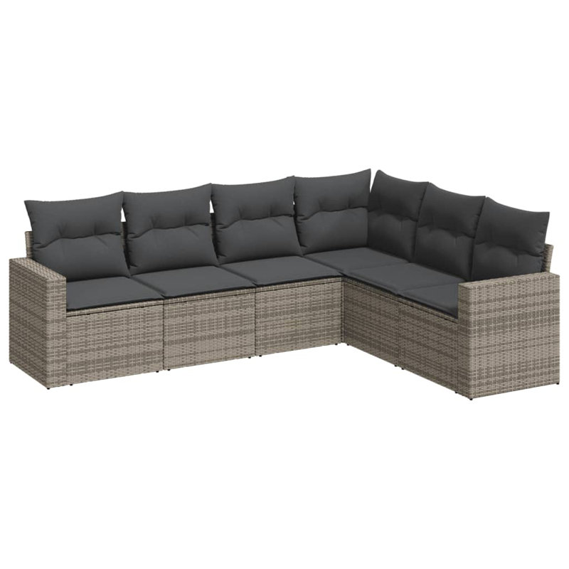 Vidaxl Garden Sofa Set Grey, Dark Grey