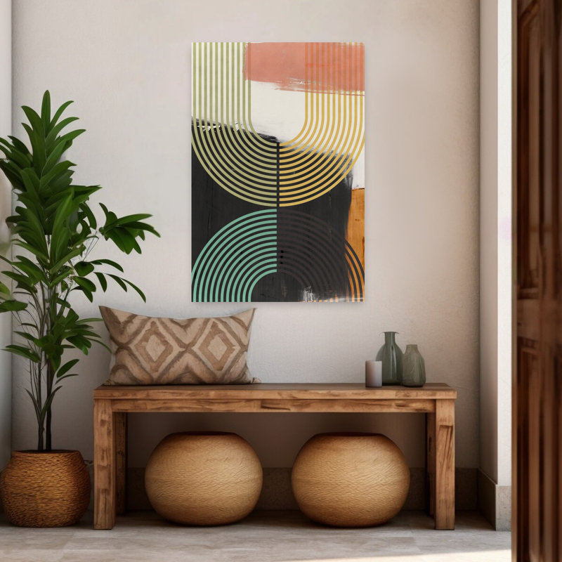 «Bolded II», art géométrique abstrait moderne, H 48 po x l 32 po