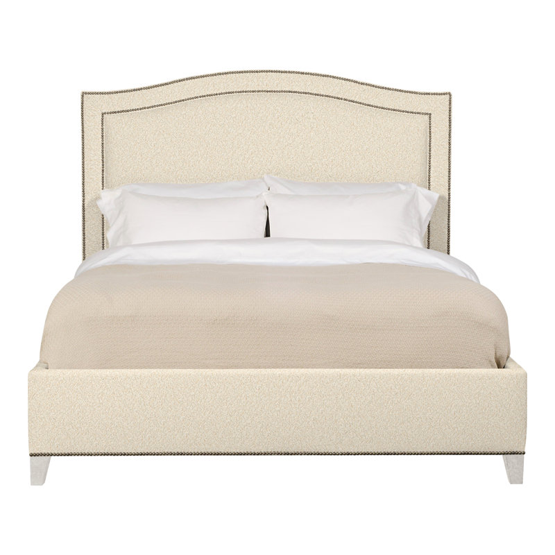 Caroline/Casey Queen Upholstered Low Profile Panel Bed, Kimoni Natural, Casa Blanca, Yes