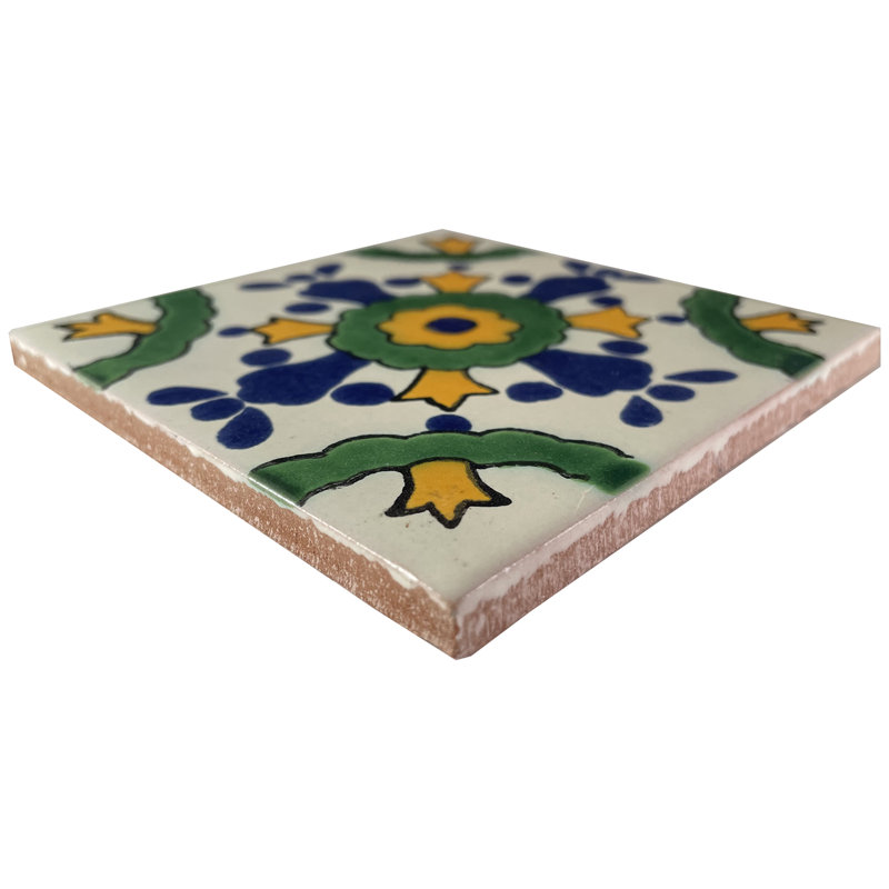 Carreau mexicain TalaMex Barcelona Talavera 9 pièces 4,2 po x 4,2 po