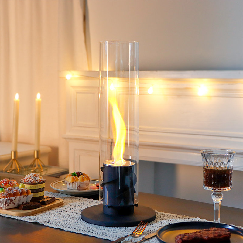 Raniyah Bio-Ethanol Tabletop Fireplace with Flame Guard