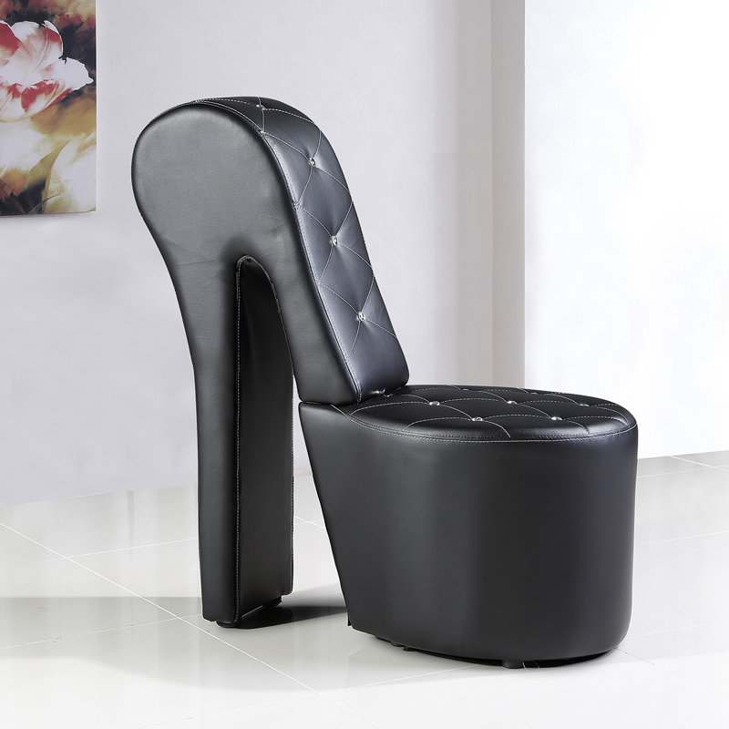Fauteuil d'appoint Schenck , Similicuir noir