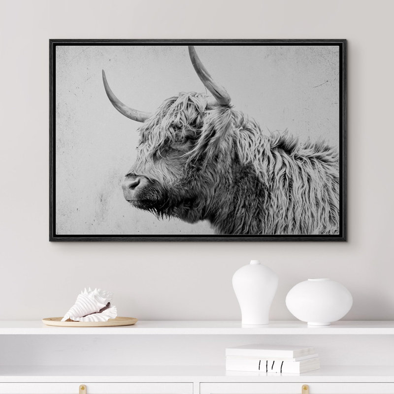 Photographie de toile d'animaux sur le côté des animaux, H 24 po x l 36 po x P 1,5 po, Cadre noir