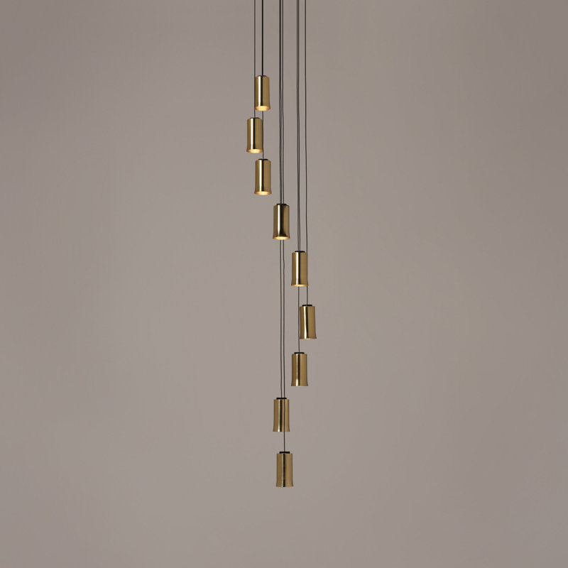 Cirio Cascada 5, 126.81" H x 17" W x 17" D, 9 Lights, 83 W