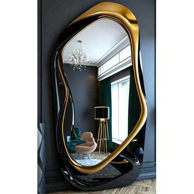Wavy Solid Wood Mirror