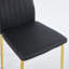 Ensemble de 4 chaises, couleur dorée, siège noir-662848134-662848132