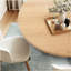 Table de salle à manger extensible en bois, table moderne avec pieds en bois d'hévéa pour les petits espaces