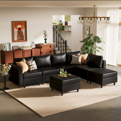 Canapé modulaire réversible en L avec siège de rangement 118,5 po Caynemore