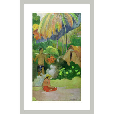 «Landscape in Tahiti (Mahana Maa)» par Paul Gauguin - Estampe numérique encadrée