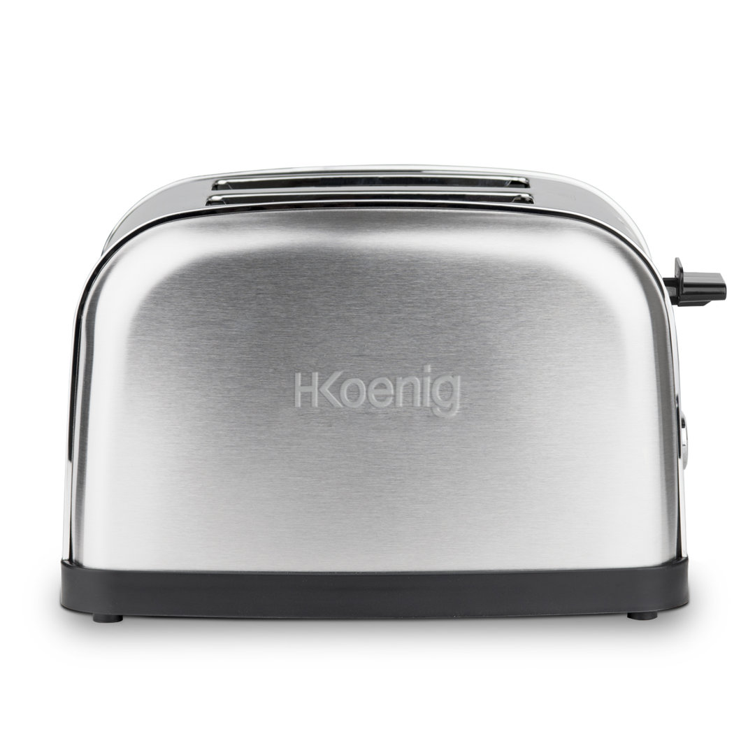 H. Koenig Toaster / 2 Scheiben / 6 Bräunungsstufen / 850 W / Edelstahl / silber