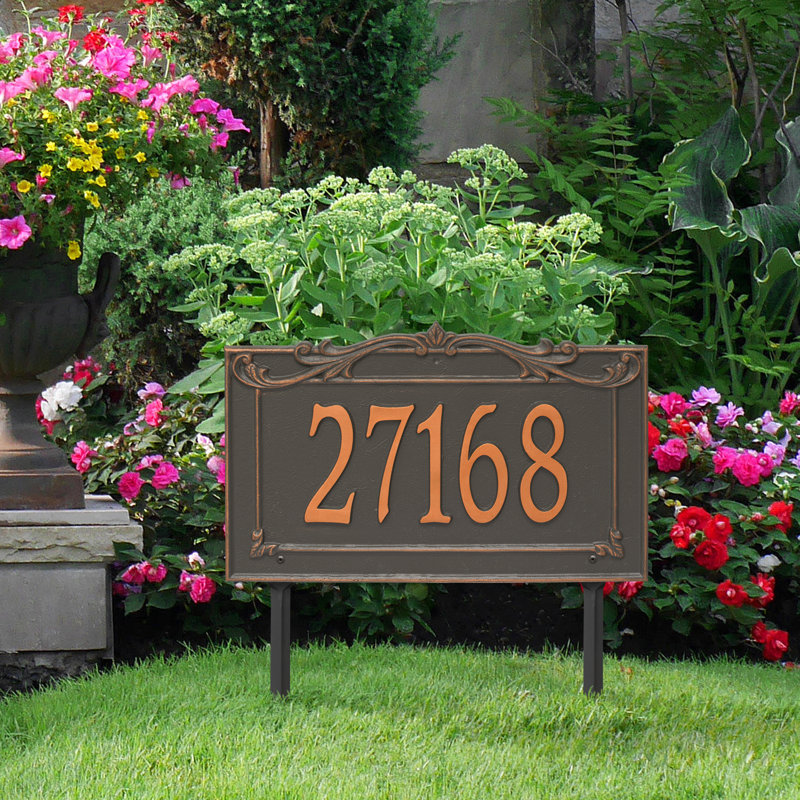 Plaque d'adresse sur 1 ligne Signature Series, Oui, Cuivre forgé, Cuivre