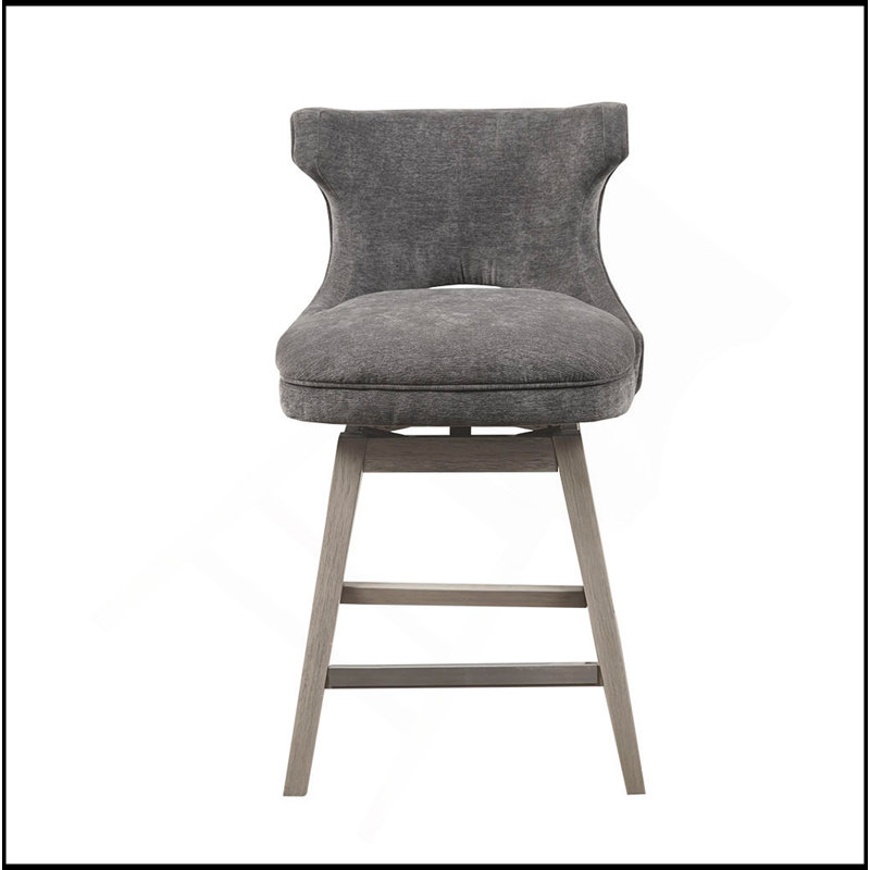 Tabouret de comptoir pivotant 25,75 po, Gris anthracite
