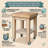 Cuthbert Kitchen Cart with Butcher Block Top-642092884