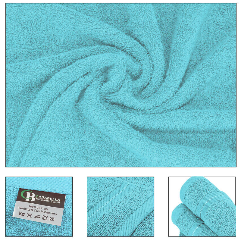 Casabella Luxury Face Towel, Teal