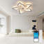 Cleal LED ceiling fan with lighting, creativity 5 -light, quiet dimmable ceiling light with remote control and app