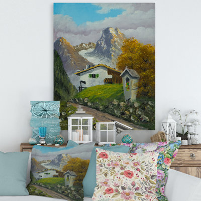 Wayside Shrine Beside The Path Leading To A House - Farmhouse Print