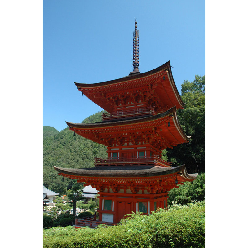 Pagode, Japon, H 18 po x l 12 po