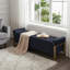 Banc de rangement en velours pour chambre à coucher, pieds dorés-1707893855