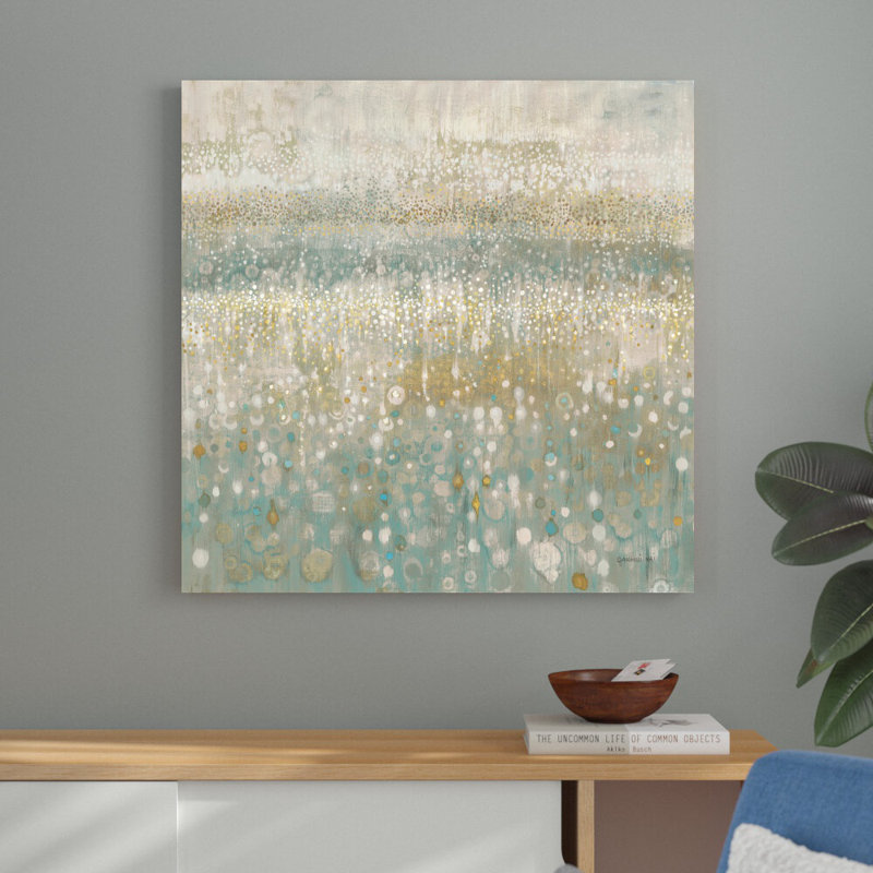 " Rain Abstract II Neutral " Painting Print, 36" H x 36" W