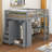 Avoca Wood Full Size Loft Bed with Built-in Wardrobe, Desk, Storage Shelves and Drawers