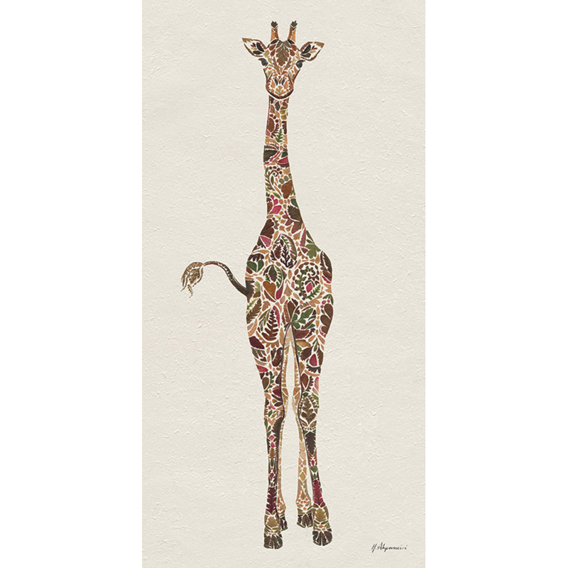 Peering Giraffe by Helen Ahpornsiri - Wrapped Canvas Print
