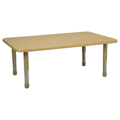 Rectangle T-Mold Activity Table with Adjustable Tiny Tot Legs