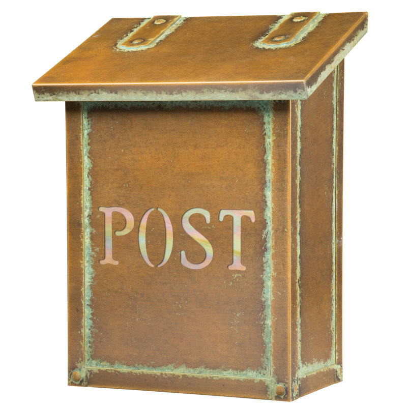 Boîte aux lettres murale classic, Or irisé, Vert nouveau