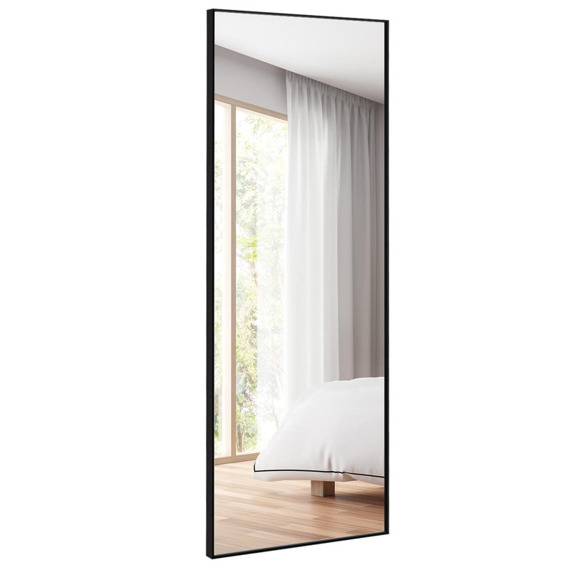 Machutte Aluminum Wall Mirror, Black
