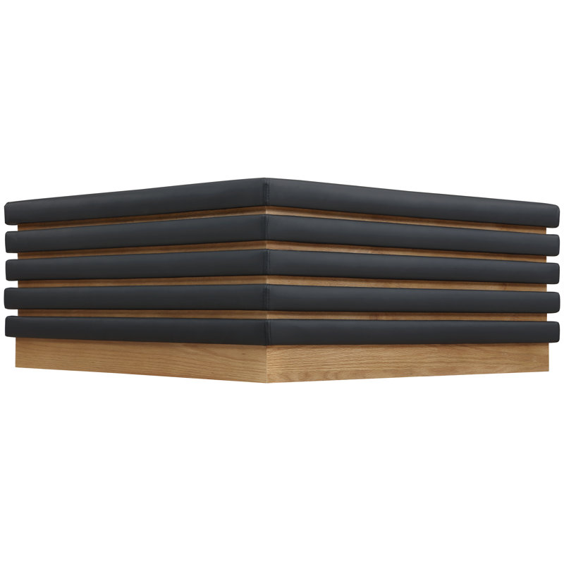 Rory Solid Coffee Table, Black, 16" H x 39" L x 39" D