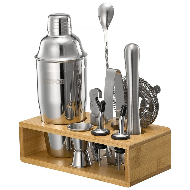 Ensemble de 10 outils de bar en acier inoxydable Cockker Shaker