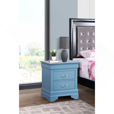 Charmante table de chevet sarcelle pour votre chambre à coucher