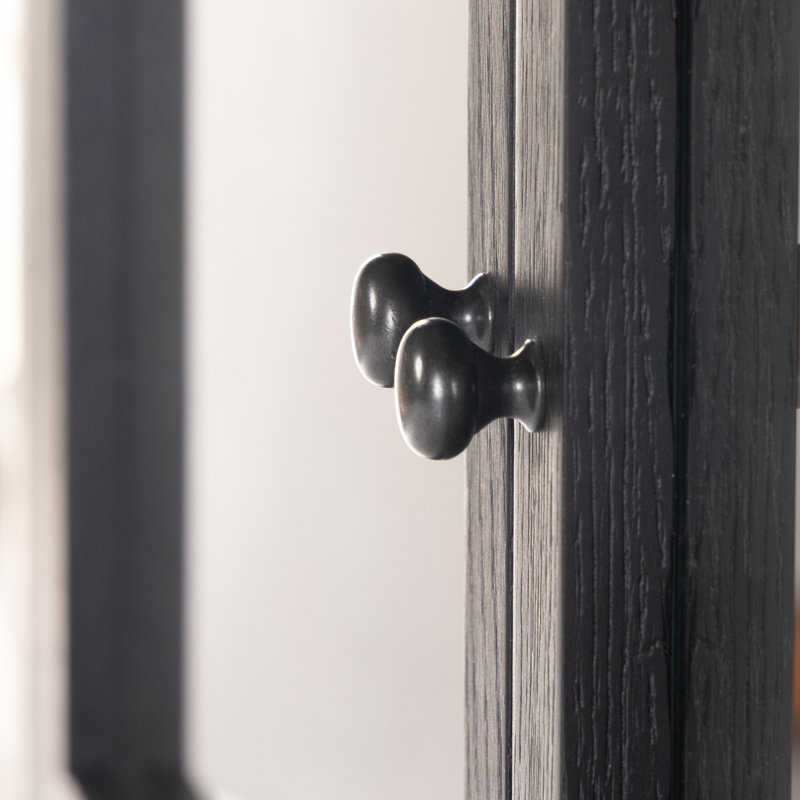 Millie China Cabinet, Drifted Matte Black