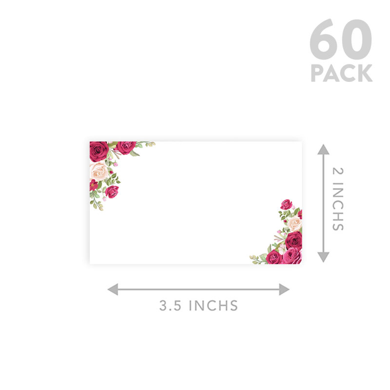 Ensemble de 60 cartes de table Nude et Deep Red Roses