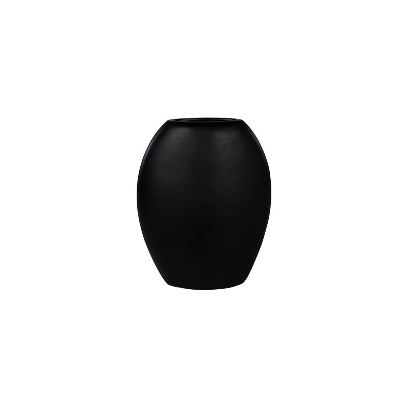 Pod Vase, Large, Black Matte, 30" H x 23" W x 6" D
