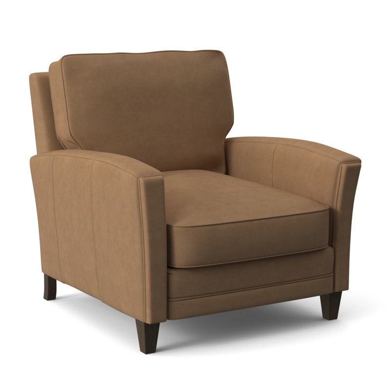 Zion Armchair, Cobblestone, Aline Fumo Genuine Leather