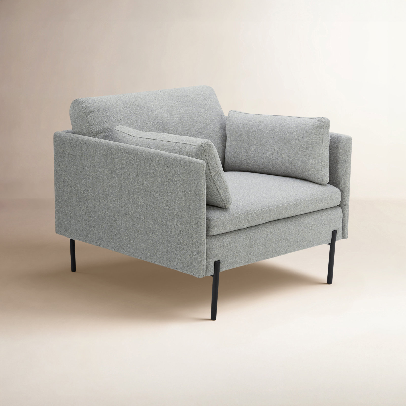 Moab Cotton Armchair, Fredrickson Marble Basketweave
