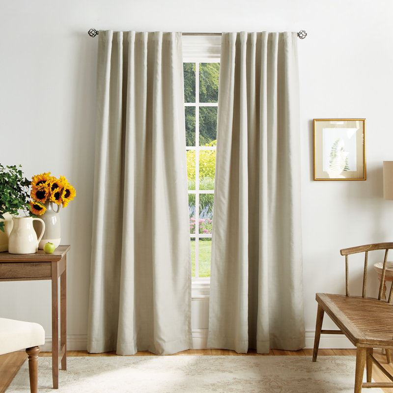 Paire de rideaux occultant avec passe-tringle Martha Stewart Bedford, Nuage, L 50 po x L 84 po