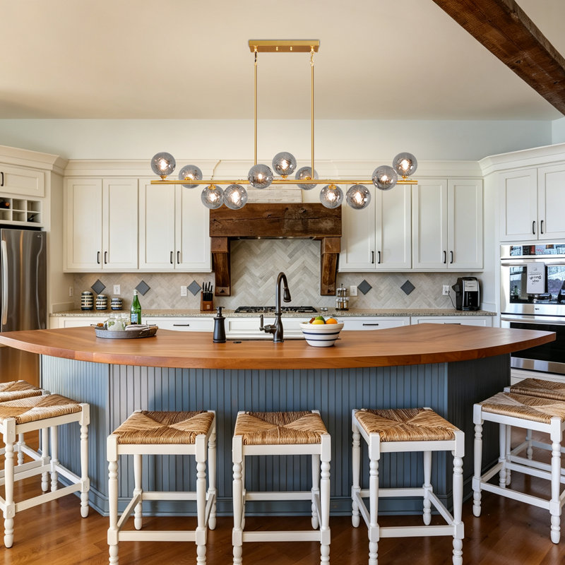 11-light Modern Kitchen Island Lighting Farmhouse Chandelier Linear Chandelier Gold Chandelier Sputnik Chandelier For Dining Room Living Room And Foyer Hall Kitchen