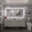 Molly Framelss or Framed LED Anti-Fog Tempered Glass Wall Bathroom Vanity Mirror - UL Certified-465619243-435387571