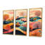 «Pink Blue Minimalisme Explosion Landscape II», ensemble d'art mural abstrait-107213604-107213598