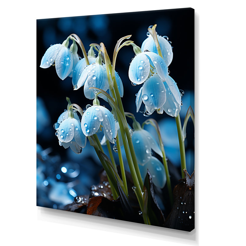 «Winter Snowdrop Flower», reproduction d'art sur toile, Toile tendue, H 32 po x l 24 po x P 1 po