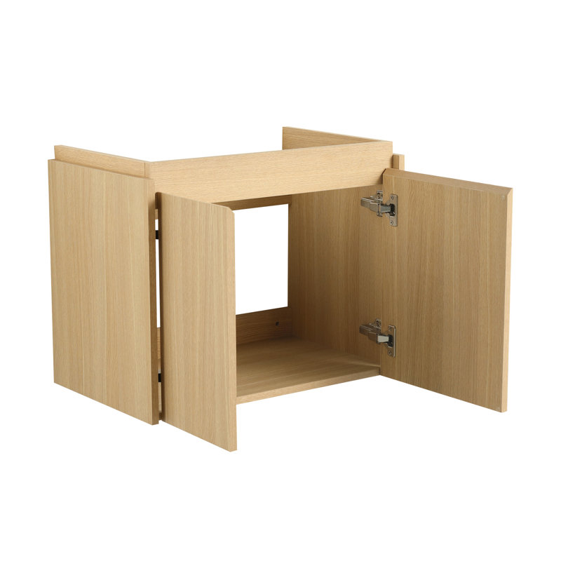 Meuble-lavabo sophistiqué avec lavabo élégant et grand espace de rangement, Chêne